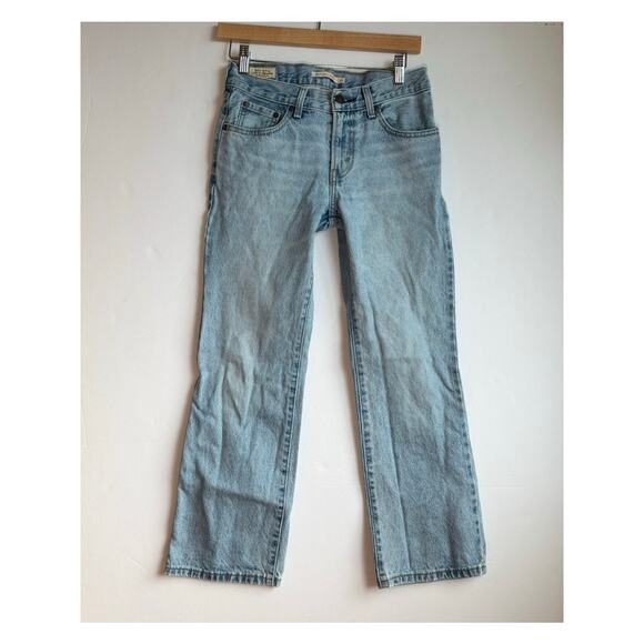 Levi's Denim - Levi's Premium Middy Ankle Bootcut Jeans Light Wash 100% Cotton Blue Denim Sz 25